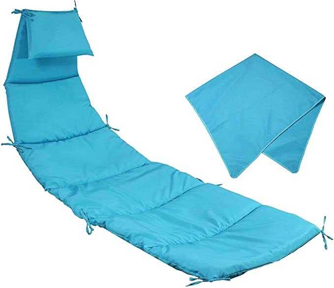 Hanging Lounge Chair Replacement Cushion and Umbrella Set - Outdoor Chaise Hammock Chair Accessories (without chair)