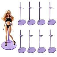 BieFuSin Doll Stands Display Holders, Transparent Plastic Doll Display Stand Support for 11 to 13 Inch Dolls, Adjustable Action Figure Stand Barbie Accessories for Dolls