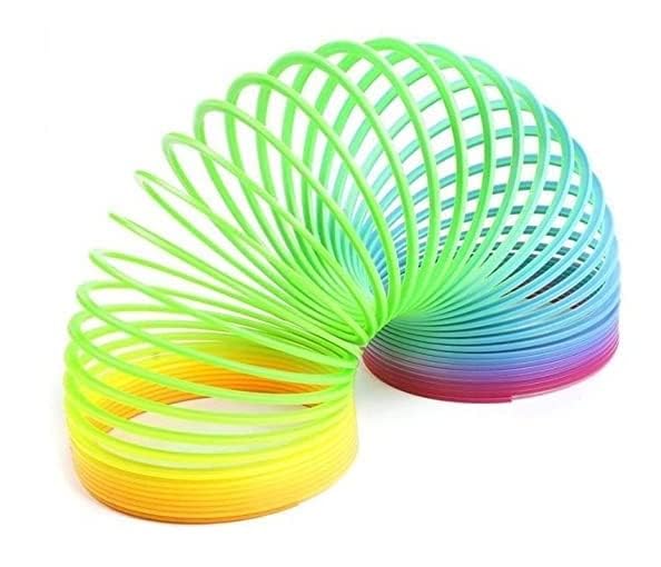 TRICONE Rainbow Spring Fun Activity Stress Relief Toy for Kids Adults of All Age Group, for Birthdays, Compact and Portable Easy to Carry 1 Pc ASD1