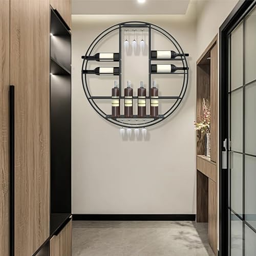 Fdzylyg Porta Calici da Parete,Porta Vini da Parete,Cestello Portabottiglie,Porta Bicchieri,Mobile Bar Vintage,Cantina per Vino,Wine Rack,Porta Bottiglie da Paretes,Cantinetta Vino da Paretes