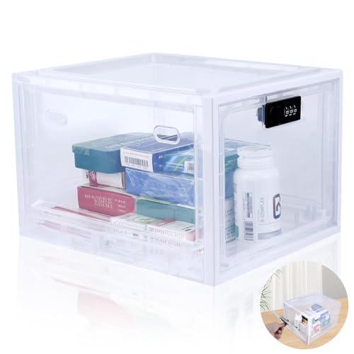 SUKARNE Abschließbare Box,10L Medikamenten...