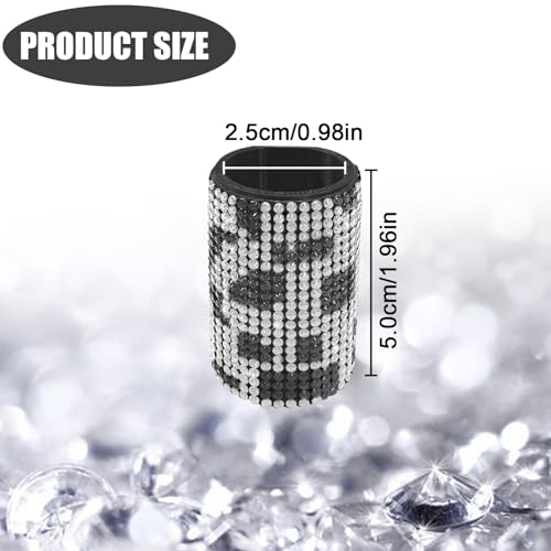Image of Upright Car Chapstick Holder, Bling Insulating Lip Balm Holder,Rhinestone Car Accessories for Women Interior ,Suitable for Most Vehicles. (Cow)