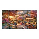 Variante : toile 160 x 80 cm 5 pièces XXL (motif ID : LTMF)