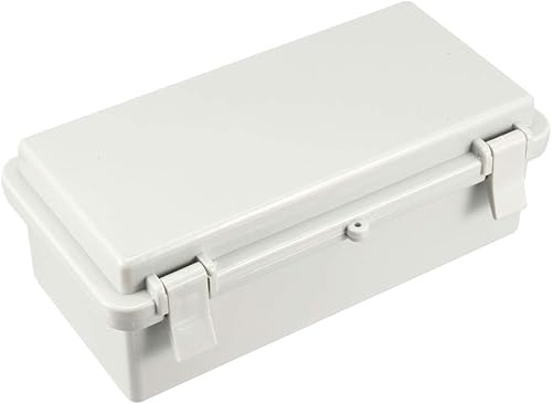 uxcell Caja de conexiones IP65 de plástico ABS a prueba de polvo, carcasa con bisagras, carcasa universal para proyectos eléctricos, gris, 7.9 x 3.9