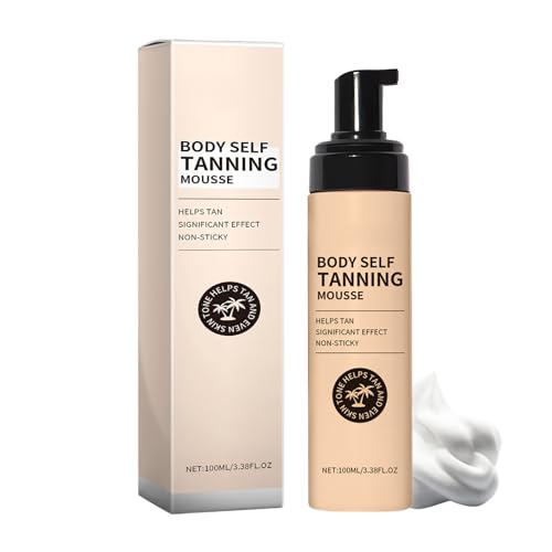 Mousse autobronceadora,100 ml nutritiva crema hidratante bronceadora para la piel | bronceador - para hombres verano al aire libre vacaciones boda fiesta cita noche