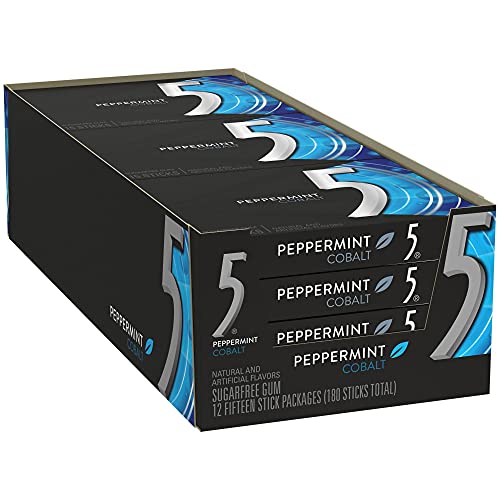 Wrigley S 5 Gum Cobalt Peppermint (15 Ct., 12 Pk.) Wholesale, Cheap, Discount, Bulk (1 - Pack)