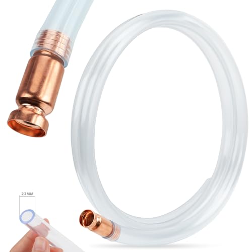 HORUSDY Diesel Mechanical Gas Siphon 10FT Multi-Purpose Super Easy Siphon Pump,3/4' Valve Virgin Grade Tubing Safe