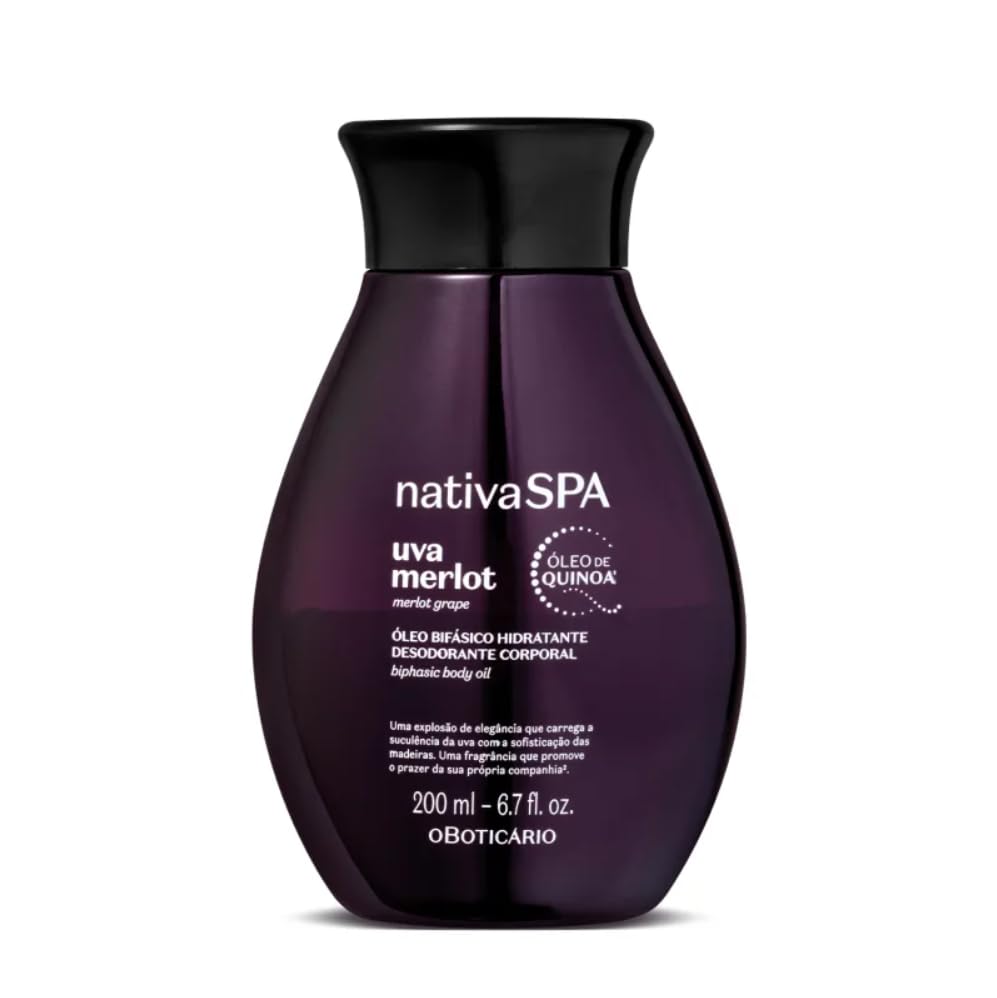 O Boticário Nativa SPA Uva Merlot I Aceite Corporal Hidratante Perfumado I Loción Corporal Hidratante Vegan I 400ml