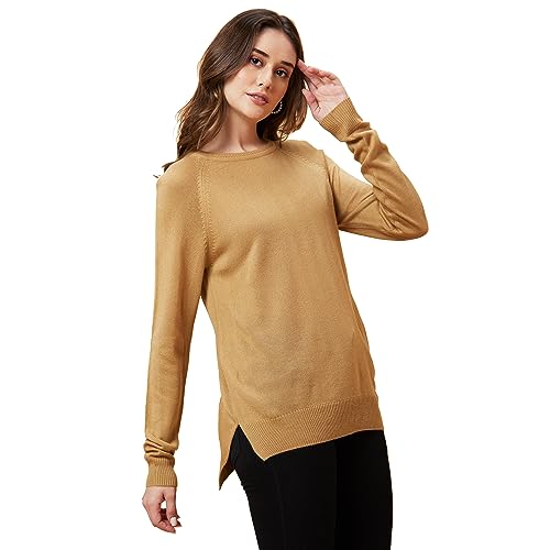 Image of Globus Women Red Solid Round Neck Casual Top-3638067002