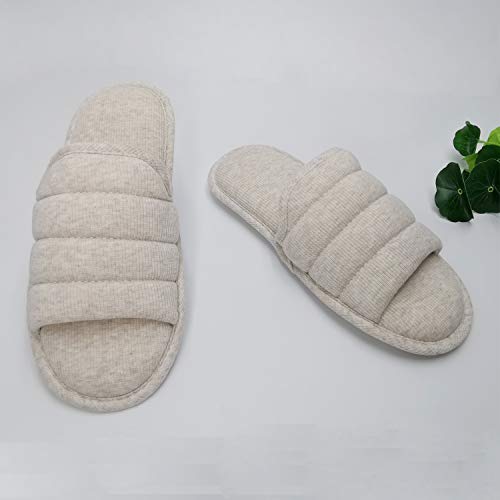ofoot Womens Cotton Memory Foam Summer House Slippers Slides Indoor Bedroom Sandal Shoes Open Toe Washable With Non Slip Rubber Sole4