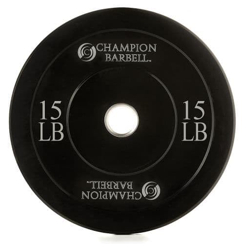 Champion Barbell 2-Inch Olympic Rubber Plate (Black) – Single Weight Plate