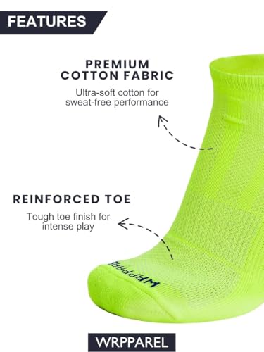 Cotton Mens Low Ankle Athletic Socks Moisture Wicking Running Gym Yoga Workout - 3 & 6 Pairs (6-8/8-10/10-13) 5