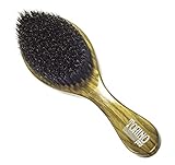 Torino Pro Medium Wave Brush #9 - Curve Medium Hair brush for 360 Waves- 100% medium boar bristle Curved Hair brush for men- Nice firm brush with pull.