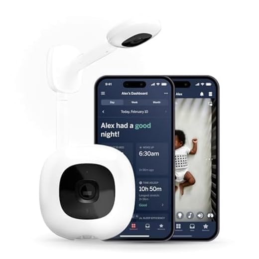 Nanit Pro Smart Baby Monitor & Wall Mount – Wi-Fi HD Video Camera, Sleep Coach and Breathing Motion Tracker, 2-Way Audio, Sound and Motion Alerts, Nightlight and Night Vision, Includes Breathing Band