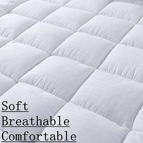 Extra Thick Mattress Topper Twin Xl Size 3 Inch Highly Breathable Cooling Mattress Pad Cover.100% Cotton Pillow Top Quilted Mattress Protect Bed Mattress Topper.soft Down Alternative Fill (39X80'') #TOP2