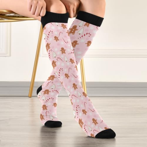 Image of Wusikd Halloween Black Cat Compression Socks for Women and Men Circulation Pumpkin Long Socks for Athletic Running 1