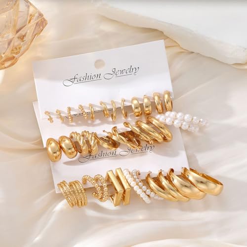 Image of Shining Diva Fashion Stylish Hoop Stud Earrings for Women and Girls