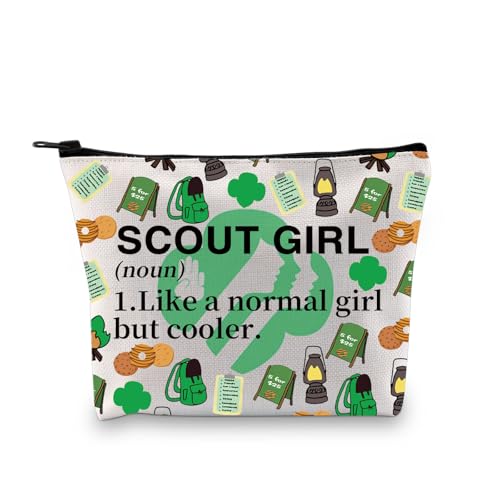 Borsa cosmetica per il trucco scout leader regalo ponte apprezzamento premio borsa con cerniera Scout Girl Sostantivo 1uk alla moda oro
