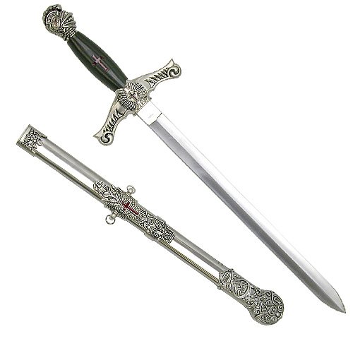 Ceremonial Masonic Templar Knights Sword Dagger w/Scab