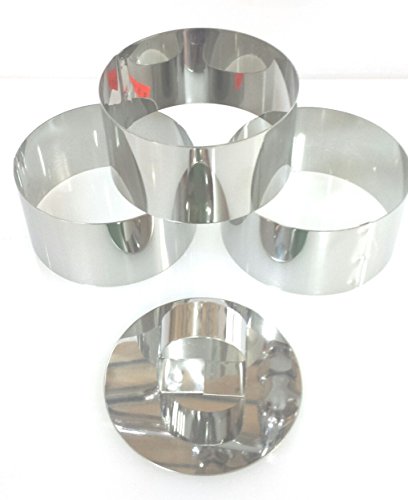 Stainless Steel Cutters/Food Ring Sets (3 rings 1 tamper) - Thumbnail 2