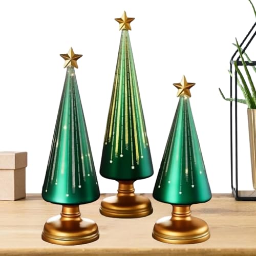 Décorations de sapin de Noël pour table, centre de table hivernal en résine x3 - 2
