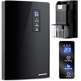 Berdsen, Deshumidificador BR-20B con pantalla negra, para habitaciones de hasta 30 m2, deshumidificador, purificador de aire, secadora de ropa, eléctrico