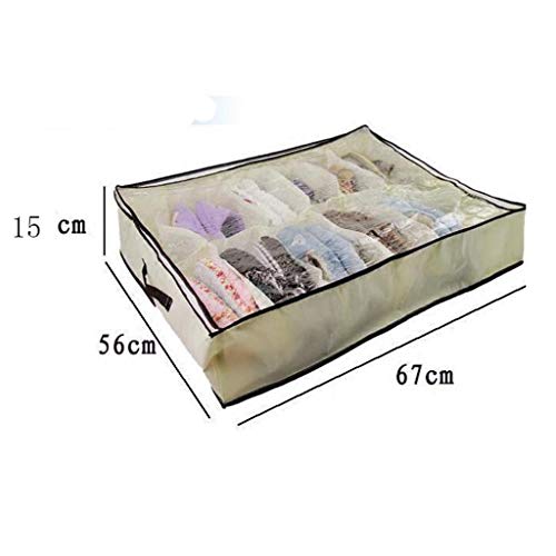 Rangement sous le lit avec support de boîte respirant et transparent - 4