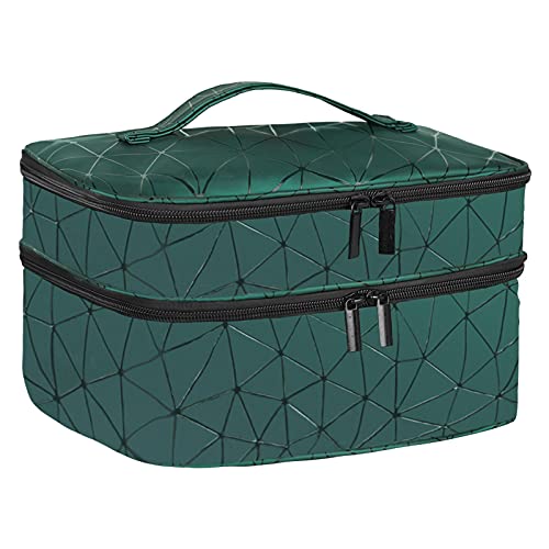 Dofilachy Sac de Rangement Vernis a Ongle,Rangements pour Produits cosmétiques Peut contenir 30 Bouteilles de Vernis à Ongles,Organisateur Rangement pour Vernis à Ongles étanche (Vert) Cover