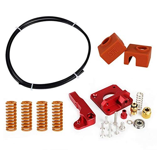 Lysee 3D Printer Parts & Accessories - Extruder Printers Parts Set Springs PETG Tube Replacement Professional Accessories Silicone Case for eality Ender 3/-10 - (Color: Red)
