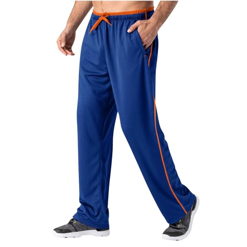 Track Pants for Men Mesh Fast Dry Pants Pocket Elastic Sport Solid Elastic Waist Jogger Casual Fashion Trousers