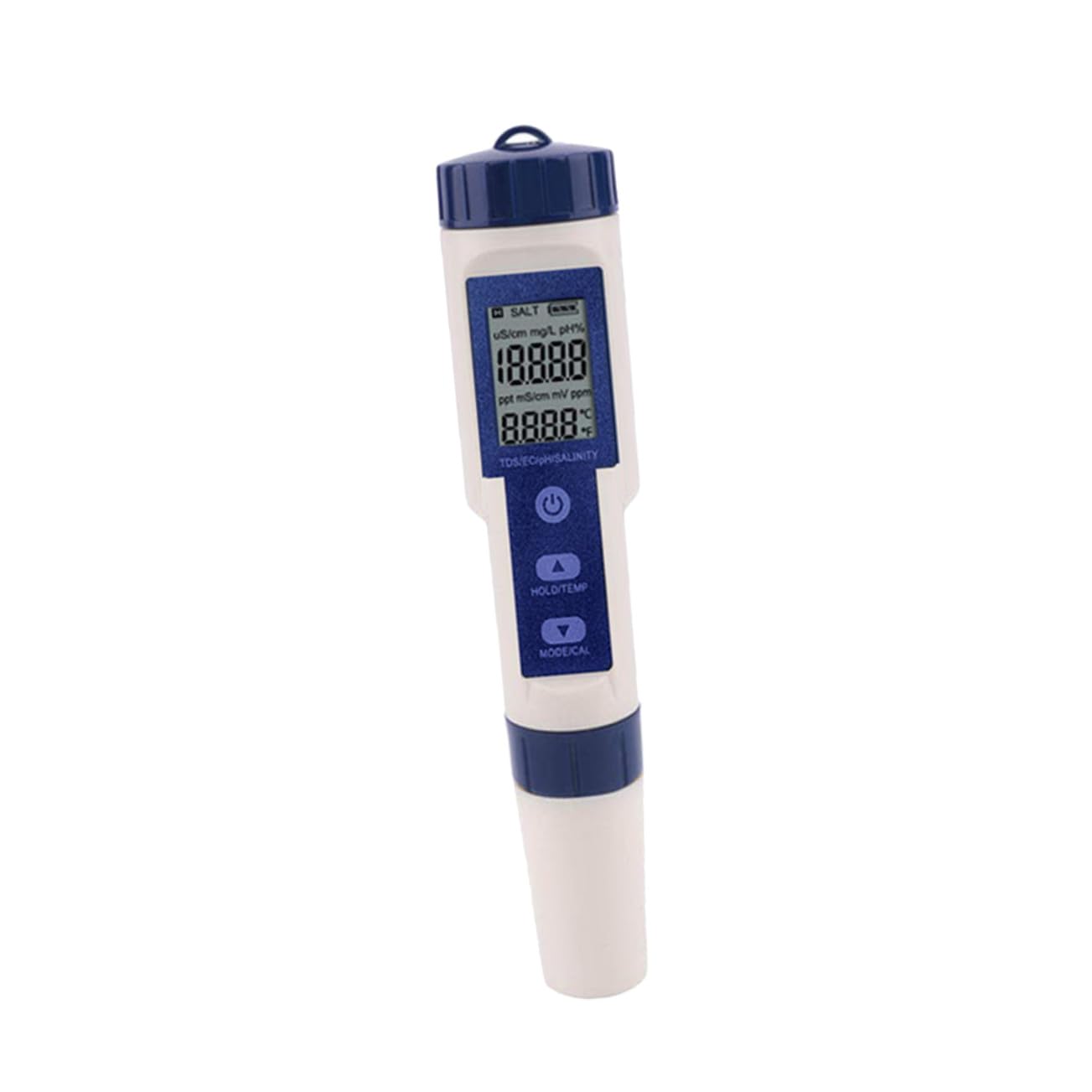 Didiseaon Medidor Digital de Salinidad Tipo Bolígrafo Sensor de Sonda, Medición Ph y Salinidad, para Análisis de Agua y Acuario, Plástico