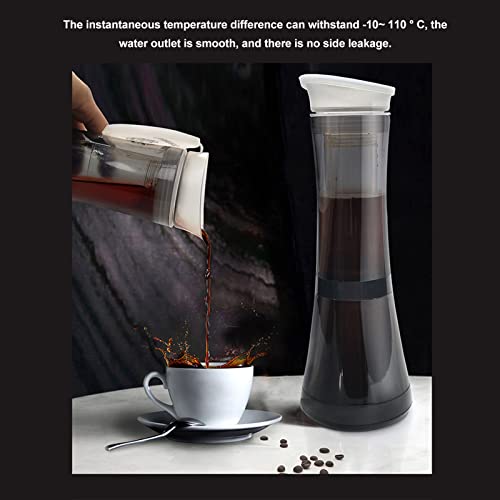 Durable Heat-Resistant Cold Brew Coffee Maker: Perfect for Home, Office, and Gatherings, Ideal for Iced Coffee, Tea, and Fruit Infusions (1000ML)
