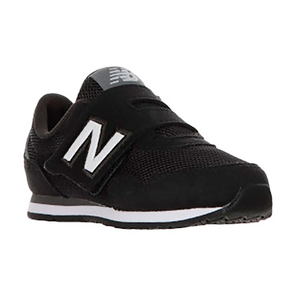 New Balance Kids 323 Hook & Loop Shoes, Black/White, 5