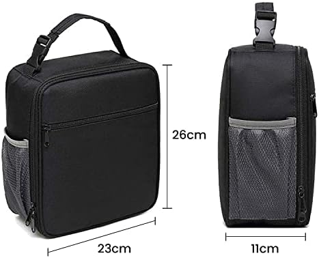 Insulated Lunch Bag for Boys Girls,Leakproof Portable Lunch Box for Women Men Kids Office School Camping Hiking Outdoor Beach Picnic (Black)