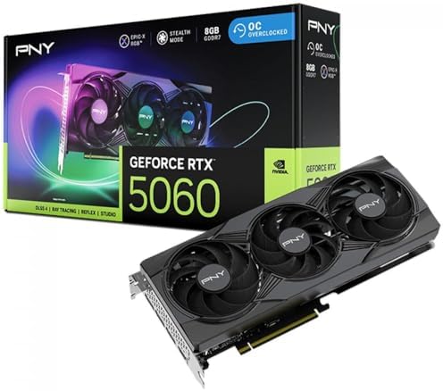 Placa de Vídeo Pny Nvidia Geforce Rtx 5060 Epic-x Rgb Oc Triple F...