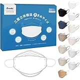 [Brodio] 立体マスク【超大きめサイズ】 不織布 メンズ バイカラー 個包装 30枚 ダイヤモンド形状 幅225mm フィット感UP！3d立体構造 息がしやすい 耳が痛くならない 通気性 柔らかい素材 [日本カケンテスト認証済み] 飛沫対策 花粉用 カラー 男性用 3dマスク 大きめ 超大きめサイズ ホワイト