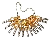 AEspares Vintage Pocket Watch Winding Keys Watch Clock Winder Tools Set of 14 Units (Size 00-12) (Pocket Watch Key Set of 14 (Size 00-12))