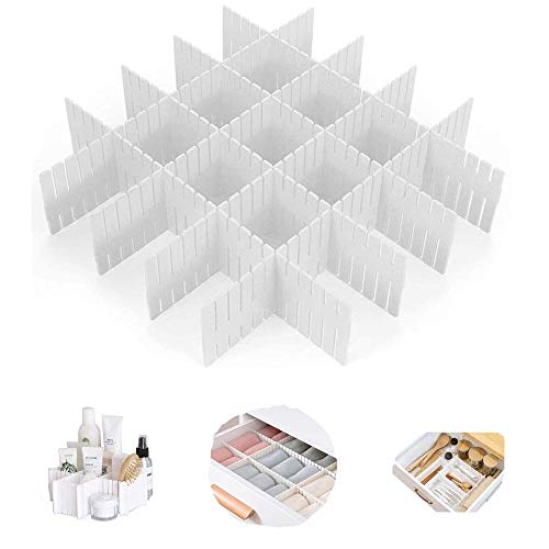 Ygapuzi 8 pcs DIY En Plastique Grille Tiroir Diviseurs Réglable Tiroir Organisateur Séparateurs De Stockage Conteneur Rangement Cover