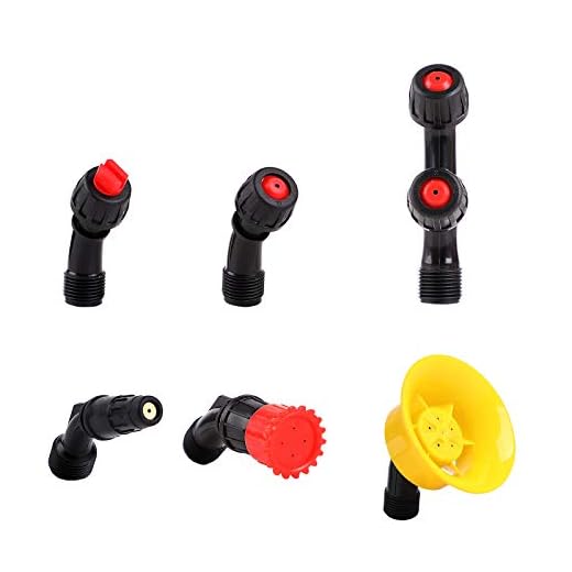 Aimela Sprayer Nozzle Tips,6 Piece Multifunctional Spray Combination,Adjustable Nozzle,Suitable For Replacing Backpack Sprayer Nozzle,Farm Nozzle,Water Pump Nozzle And Orchard Nozzle