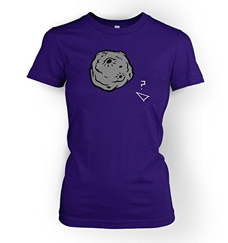 Women's Retro Asteroids T-Shirt (X Large (approx size 16)/Purple)
