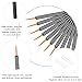 100 PCS Disposable Eyeliner Brush Set, Ultra-Fine Point Cosmetic Applicator, Eyelash Serum Brushes for Eye Makeup, Lip Liners, And Detail Painting (Black, Yellow)
