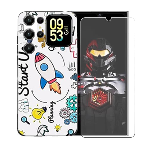 CongJiaLingXi�P�[�X�K�p �� Oukitel C62 GT (6.88") �K�p �� �d�����ꂽ�K���X�X�N���[���v���e�N�^�[�A�_�炩���V���R�[���V�F���o���p�[�h�Ռ�TPU�ی�J�o�[�������,LLM36