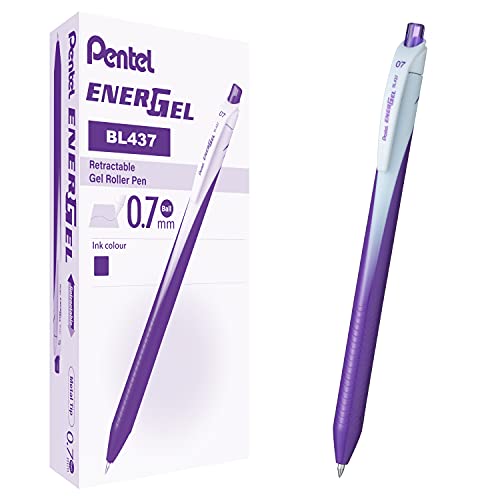 Pentel BL437 Energel Slim roller scatto 0,7 mm, viola 12 pz