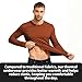 PENRTAIR 2 Pack Men's Thermal Shirts Fleece Lined Wool Long Sleeve Slim Fit T-Shirts Athletic Stretch Sweater Undershirts