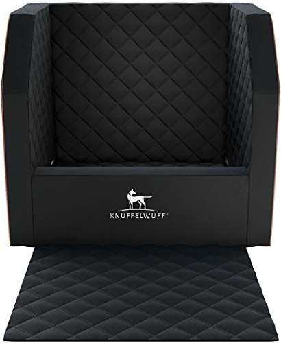 Knuffelwuff Cargo Hundebox Auto Hunde Autositz Hundetransportbox Transportbox Hund Vordersitz 45 x 45 x 30cm Schwarz