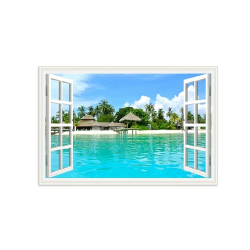Image sur toile nature premium tableau bord de mer et palmiers décoration moderne