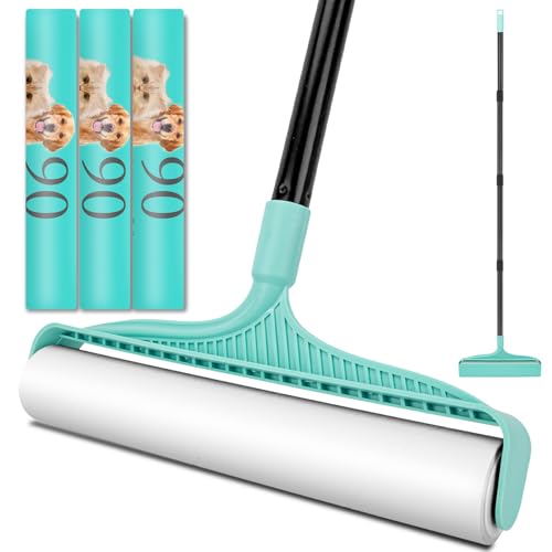 Pet Hair Remover Roller,with 135 cm Long Handle Lint Roller for Pet Hair,3 Refills (270 Sheets) Dogs and Cats Hair Sticky Remover for Floor,Carpets,Couch,Car Seat Pet Fur Clean