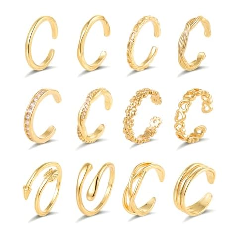 Ofeiyaa 12PCS Adjustable Toe Rings Cover