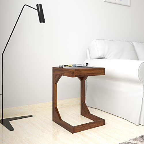 Image of Amazon Brand - Solimo Edmyg Modern End Table (Acacia Wood, Natural Finish) 15 * 15 * 22