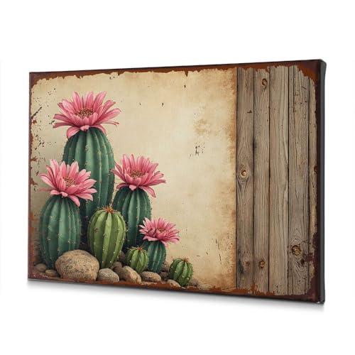 Toile décorative cactus pour habiller un petit mur vide avec charme et couleur